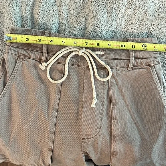 Young fabulous & broke Tan Wide-Leg cropped  Pants YFB high rise - Picture 10 of 10